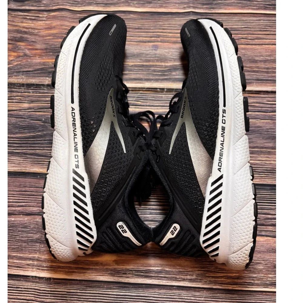 Brooks Adrenaline GTS 22 Shoes Womens 9 Black Running Comfort Walking Sneakers